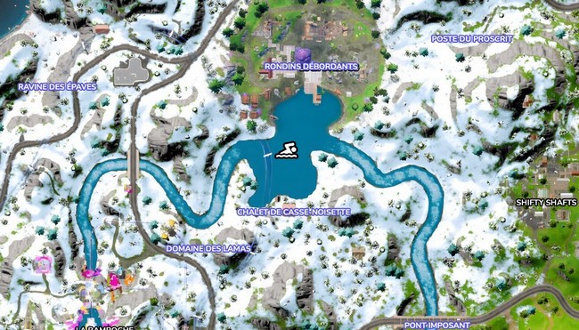 Emplacement Eau glacée Fortnite
