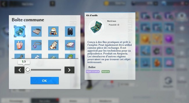 Kits d'outils - Tower of Fantasy