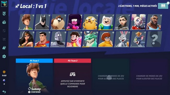 Partie locale Multiversus