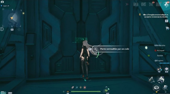 Porte verrouillée par un code dans Tower of fantasy