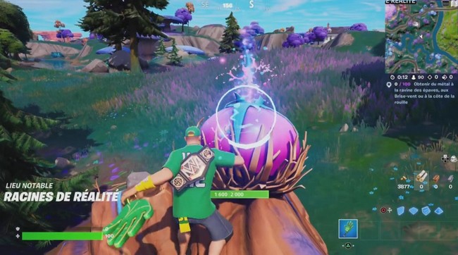 Ramasser des graines dans des cosses de gaine de réalité avant qu'elles arrêtent de rebondir