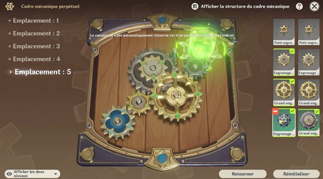 Solution du cadre mécanique 5 - Genshin Impact