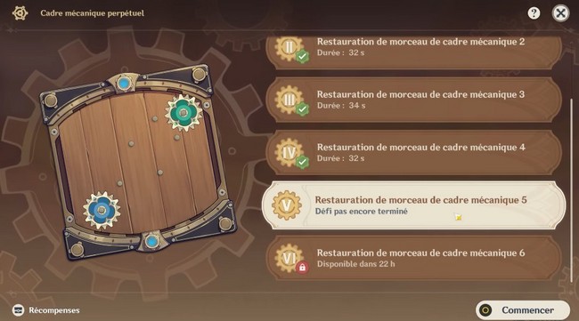 Solution du cadre mécanique 5 - Genshin Impact