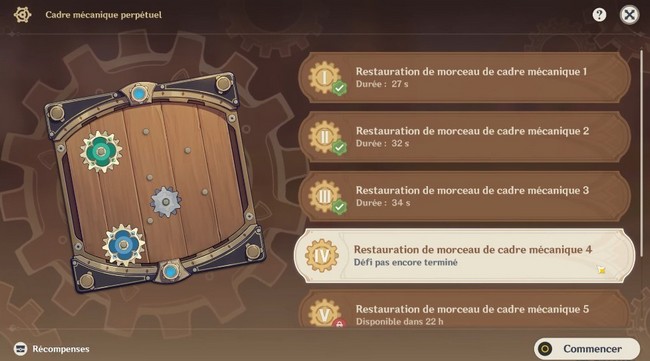 Solution puzzle Restauration de morceau de cadre mécanique 4