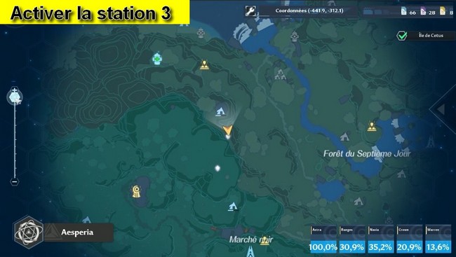 activer la station 3