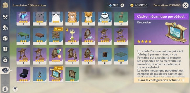 cadre mécanique perpétuel genshin impact