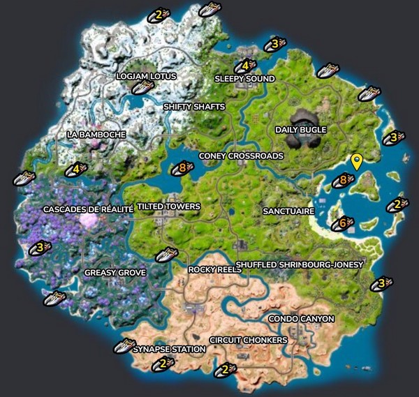 canot motorisé Fortnite