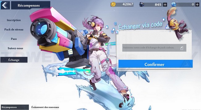 code-actifs Tower-of-Fantasy