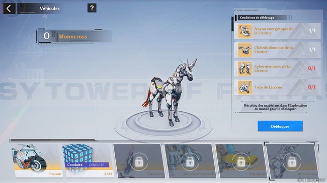 debloquer Monocross sur Tower of Fantasy