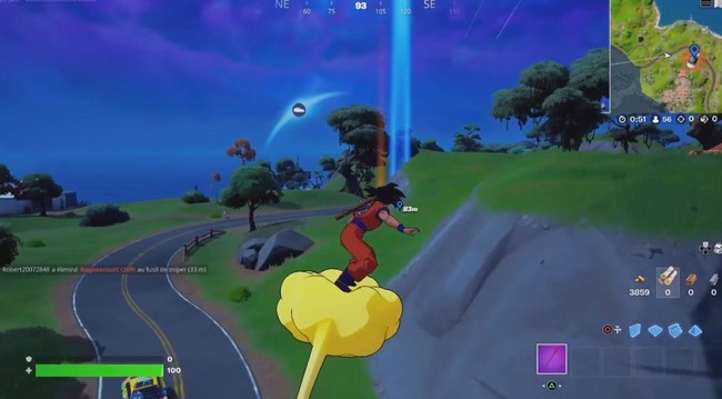 parcourir la distance sur un nuage magique dans Fortnite