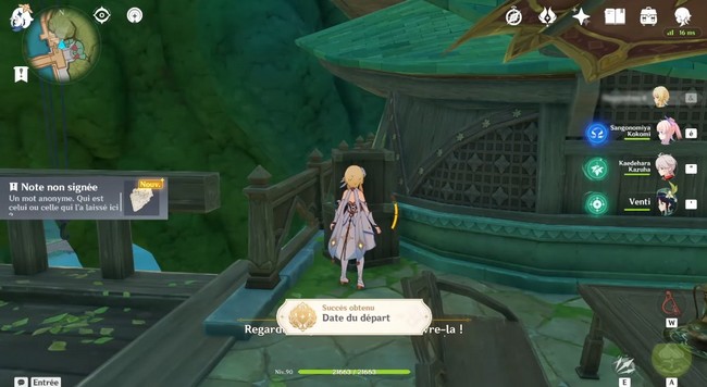 vous pouvez recevoir le succès "Date du départ" en récupérant la "note non signée"