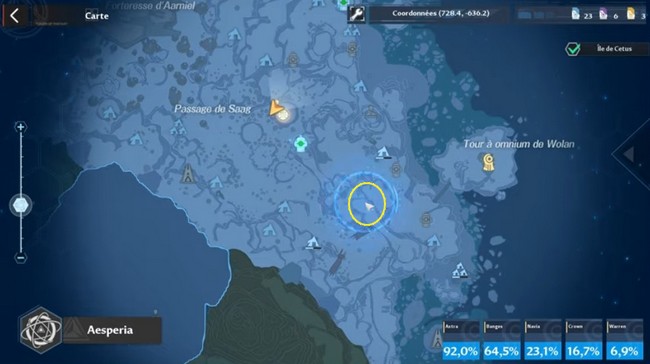 région de Warren tower of fantasy