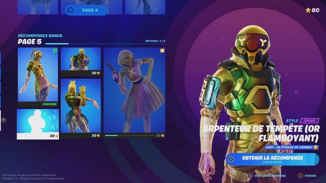 skin Arpenteur de tempête Or Flamboyant fortnite