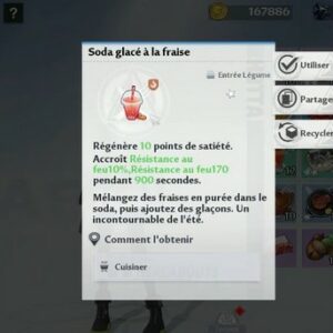 soda glacé à la fraise tower of fantasy