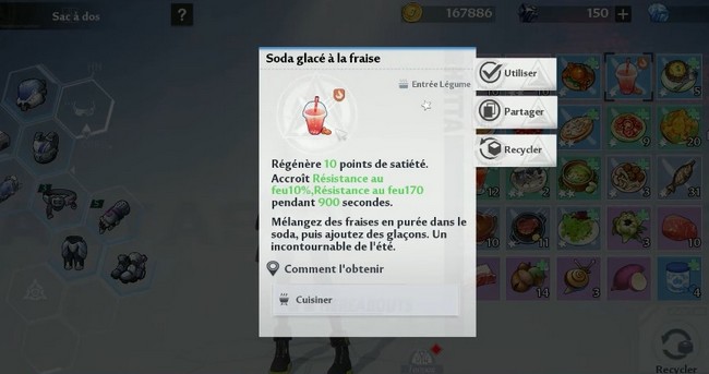 soda glacé à la fraise tower of fantasy