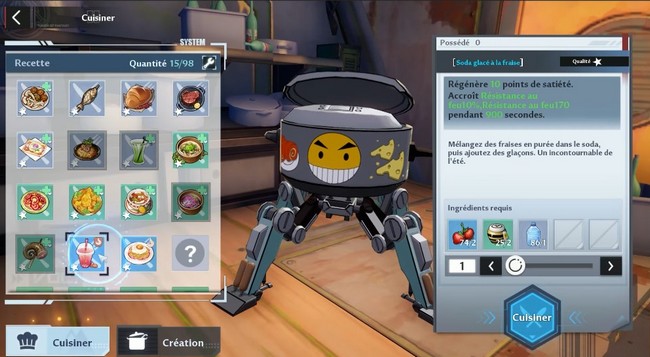 soda glacée à la fraise tower of fantasy