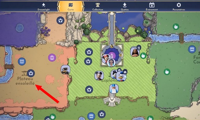 Disney Dreamlight Valley Plateau ensoleillé