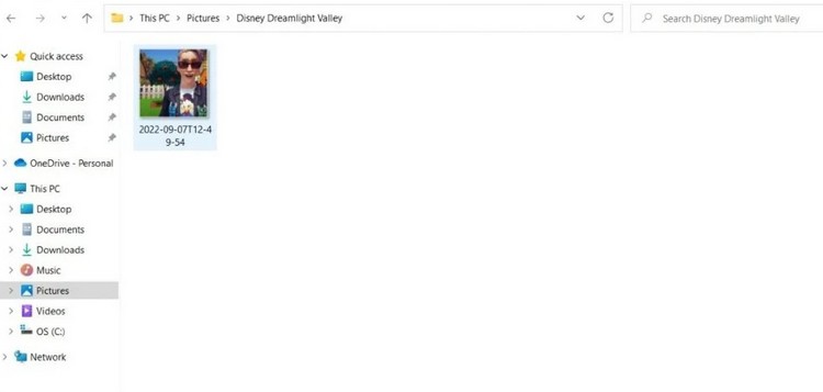 Emplacement des fichiers photos de Disney Dreamlight Valley pour PC