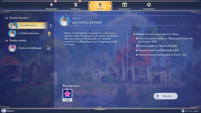 Les outils Royaux -Disney Dreamlight Valley