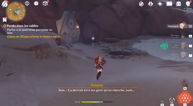 Perdu dans les sables-genshin impact 3.1