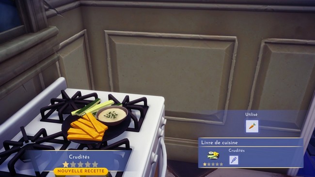 Recette des crudités Disney Dreamlight Valley