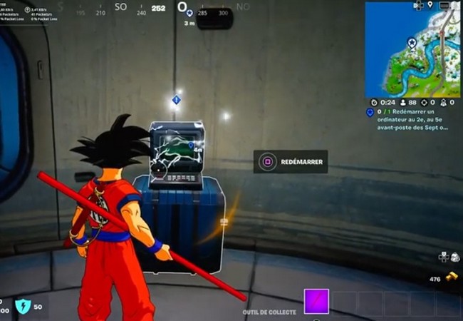 Redémarrer un ordinateur au 2e au 5e avant poste des sept ou a synapse station Fortnite saison 4 chapitre 3