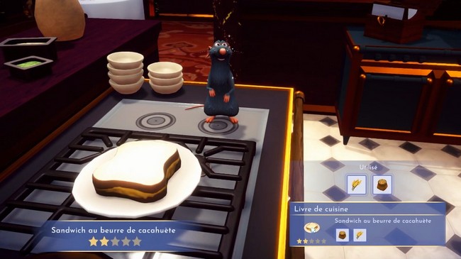 Sandwich au beurre de cacahuète Disney Dreamlight Valley