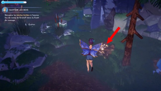 bûches brûlées dans Disney Dreamlight Valley