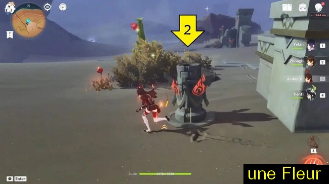 Pilier avec une Fleur