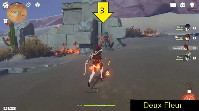 Pilier avec 2 Fleurs