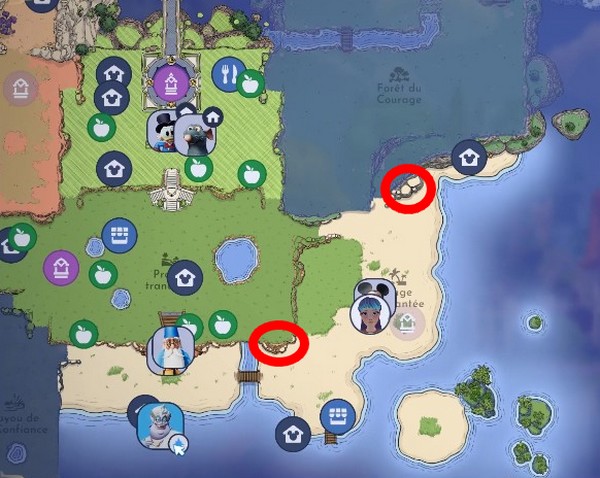 emplacement aigue-marine à Disney Dreamlight Valley