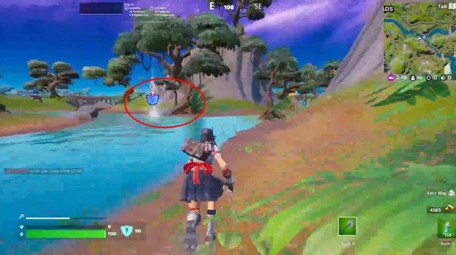 Emplacement 3 du jeton de gain de niveau d'eau dans Fortnite
