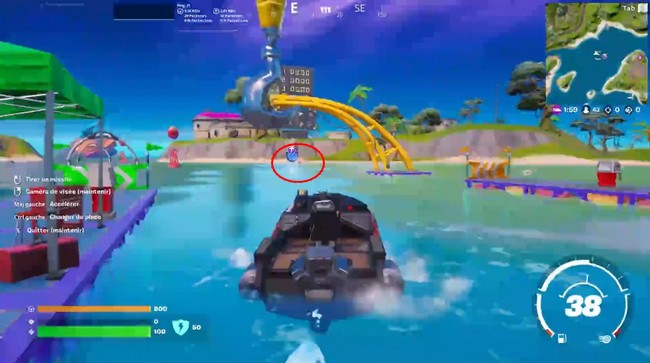 Emplacement 4 du jeton de gain de niveau d'eau dans Fortnite