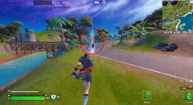 Emplacement 7 du jeton de gain de niveau d'eau dans Fortnite