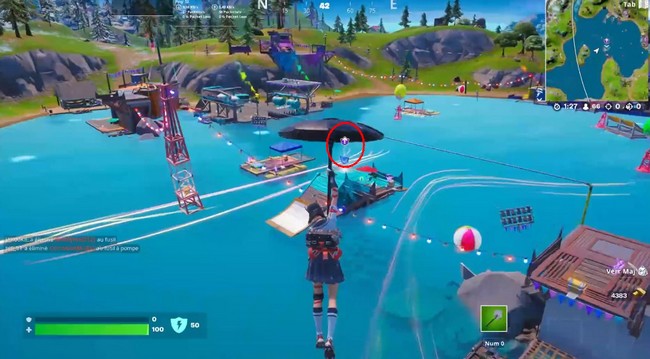 Emplacement 2 du jeton de gain de niveau d'eau dans Fortnite