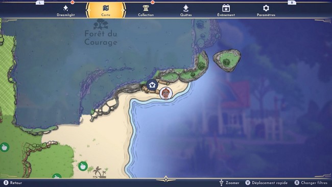 emplacement la grotte maudite d'Ursula dans Disney Dreamlight Valley