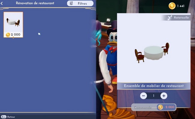 ensemble de mobilier de restaurant