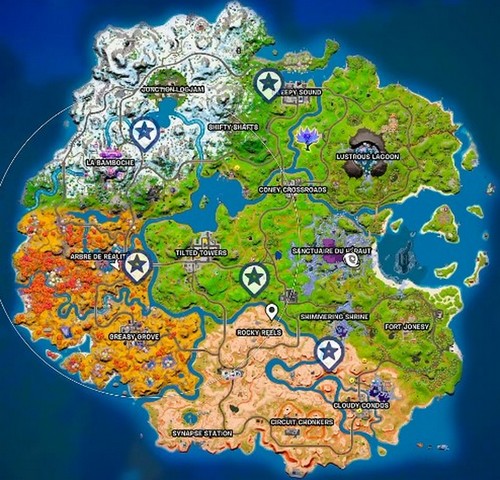 les arbres de réalités dans Fortnite saison 4 du chapitre 3