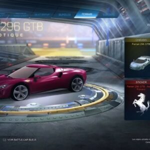 obtenir la Ferrari 296 GTB dans Rocket League