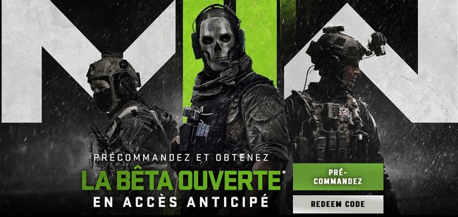 obtenir un accès anticipé à la bêta ouverte de Modern Warfare 2