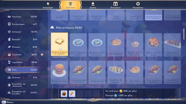 plats Disney Dreamlight Valley