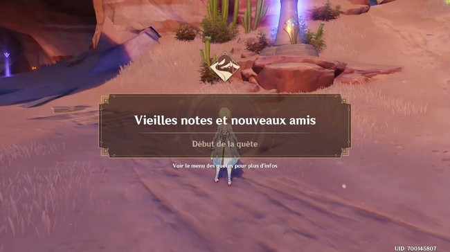 quête Vieilles notes et nouveaux amis genshin impact
