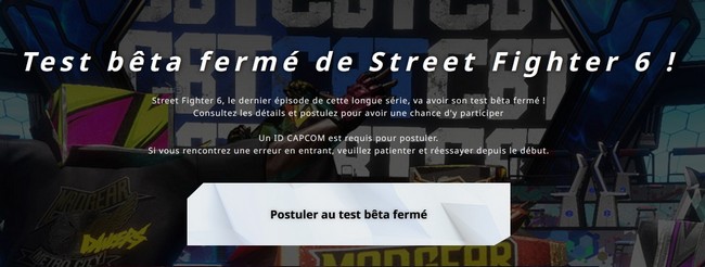 test bêta fermé de Street Fighter 6