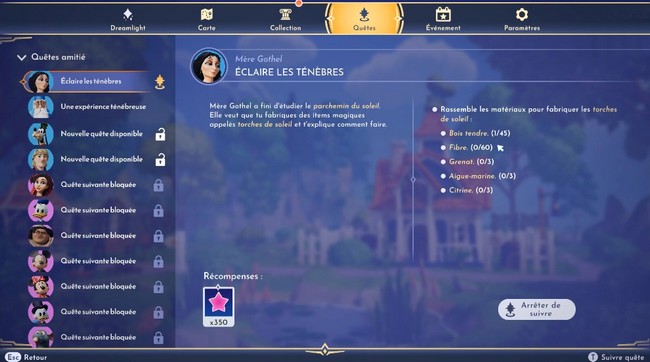 Éclaire les Ténèbres Disney Dreamlight Valley