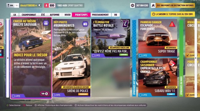 Chasse au trésor Rally sauvage Forza Horizon 5