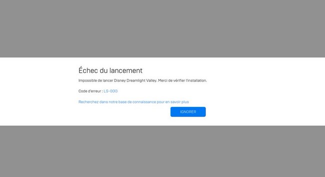 Échec du lancement Erreur LS-0013 Disney Dreamlight Valley