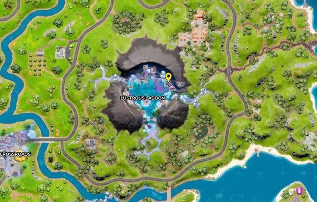 Emplacement du téléviseur à régler en portant la tenue Fusio dans fortnite