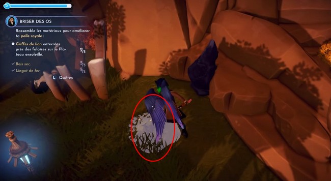 Emplacement 4 du Griffes de lion dans Disney Dreamlight Valley