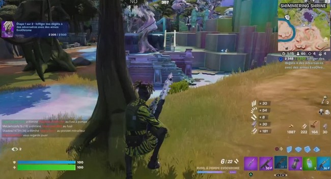 Infliger des dégâts à des adversaires avec des armes EvoChrome