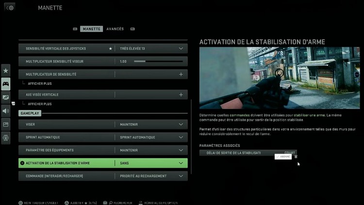 Les meilleurs paramètres de manette sur MW2